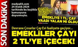 Emekliler çayı 2 TL’ye içecek!