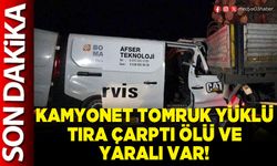 Kamyonet tomruk yüklü tıra çarptı ölü ve yaralı var!