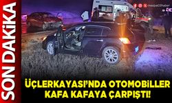 Üçlerkayası’nda otomobiller kafa kafaya çarpıştı!