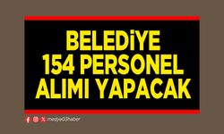 Belediye 154 personel alımı yapacak