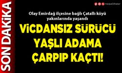 Vicdansız sürücü yaşlı adama çarpıp kaçtı!