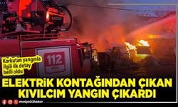 Elektrik kontağından çıkan kıvılcım yangın çıkardı