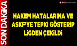 Hakem hatalarına ve ASKF’ye tepki gösterip ligden çekildi