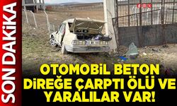 Otomobil beton direğe çarptı ölü ve yaralılar var!