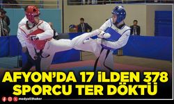 Afyon’da 17 ilden 378 sporcu ter döktü