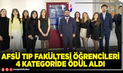 AFSÜ Tıp Fakültesi öğrencileri 4 kategoride ödül aldı