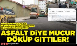 Asfalt diye mucur döküp gittiler!