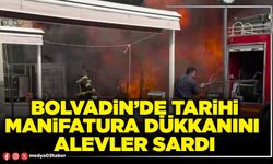 Bolvadin’de tarihi manifatura dükkanını alevler sardı