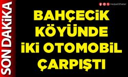Bahçecik Köyünde iki otomobil çarpıştı