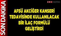 AFSÜ akciğer kanseri tedavisinde kullanılacak bir ilaç formülü geliştirdi