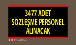 3477 adet sözleşme personel alınacak