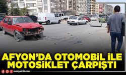 Afyon’da otomobil ile motosiklet çarpıştı