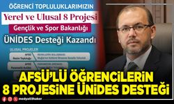 AFSÜ’lü öğrencilerin 8 projesine ÜNİDES desteği