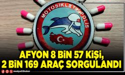Afyon 8 Bin 57 Kişi, 2 Bin 169 araç sorgulandı