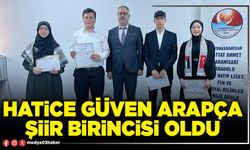 Hatice Güven Arapça Şiir Birincisi oldu