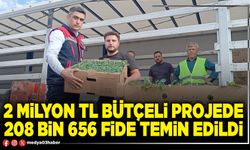 2 Milyon TL bütçeli projede 208 bin 656 fide temin edildi