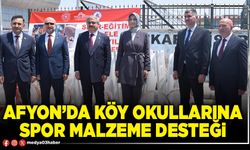Afyon’da Köy Okullarına spor malzeme desteği