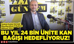 Bu yıl 24 bin ünite kan bağışı hedefliyoruz!