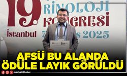 AFSÜ bu alanda ödüle layık görüldü