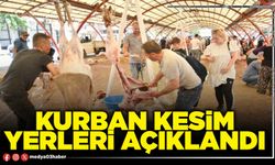 Kurban kesim yerleri açıklandı