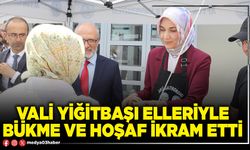 Vali Yiğitbaşı elleriyle bükme ve hoşaf ikram etti