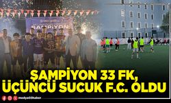Şampiyon 33 FK, üçüncü Sucuk F.C. oldu