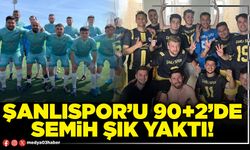 Şanlıspor’u 90+2’de Semih Şık yaktı!