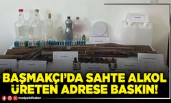 Başmakçı’da sahte alkol üreten adrese baskın!