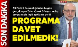 Programa davet edilmedik!