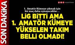 Lig bitti ama 1. Amatör kümeye yükselen takım belli olmadı!