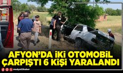 Afyon’da iki otomobil çarpıştı 6 kişi yaralandı