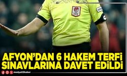 Afyon’dan 5 Hakem terfi sınavlarına davet edildi