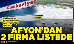 Afyon’dan 2 firma listede