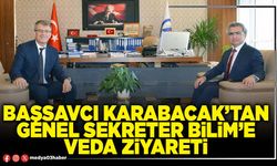 Başsavcı Karabacak’tan Genel Sekreter Bilim’e veda ziyareti