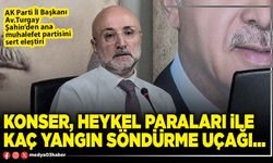 Konser, heykel paraları ile kaç yangın söndürme uçağı…