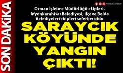 Saraycık köyünde yangın çıktı!