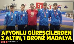 Afyonlu güreşçilerden 3 altın, 1 bronz madalya