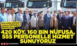 420 Köy, 160 Bin Nüfusa, 555 personelle hizmet sunuyoruz