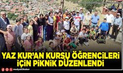 Yaz Kur’an Kursu öğrencileri için piknik düzenlendi