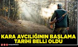 Kara avcılığının başlama tarihi belli oldu