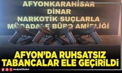 Afyon’da ruhsatsız tabancalar ele geçirildi