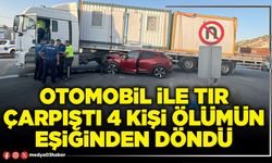Otomobil ile tır çarpıştı 4 kişi ölümün eşiğinden döndü