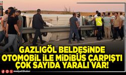 Gazlıgöl beldesinde otomobil ile midibüs çarpıştı çok sayıda yaralı var!