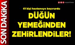 Düğün yemeğinden zehirlendiler!