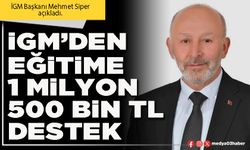 Afyon İGM’den eğitime 1 milyon 500 bin tl destek