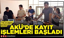 AKÜ’de kayıt işlemleri başladı