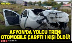 Afyon’da yolcu treni otomobile çarptı 1 kişi öldü!