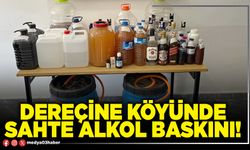 Dereçine köyünde sahte alkol baskını!
