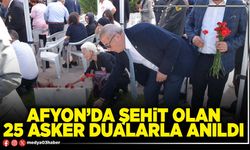 Afyon’da şehit olan 25 asker dualarla anıldı