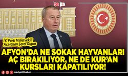 Afyon’da ne sokak hayvanları aç bırakılıyor, ne de Kur’an kursları kapatılıyor!